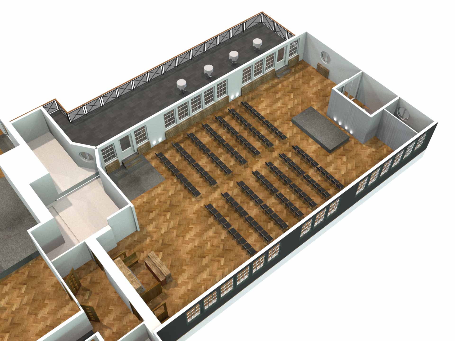 Konferens med biosittning, Nobelterrassen, 140 pers