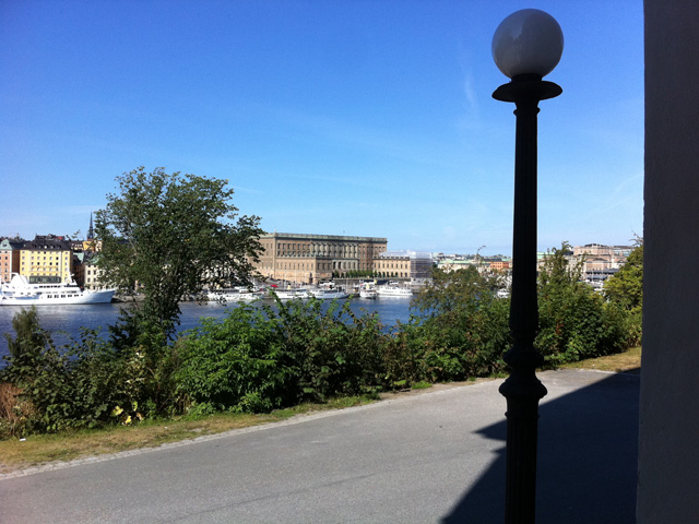 Utsikt över slottet från Eric Ericsonhallen på skeppsholmen