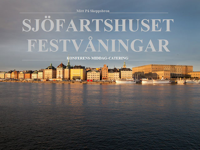 Sjöfartshuset - Logo och utsikt över vattnet