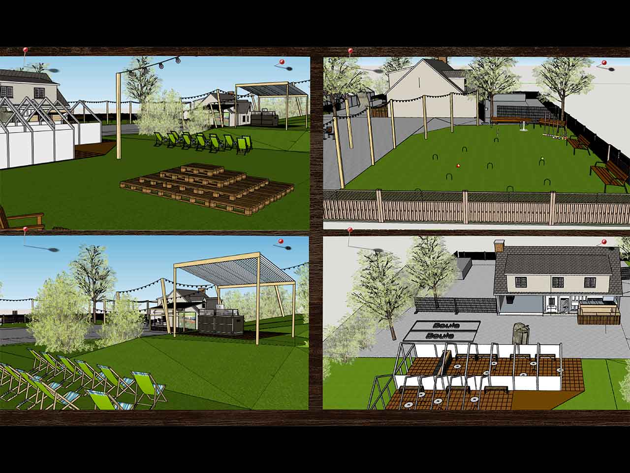 3D skiss Bellevue Park företagsevent