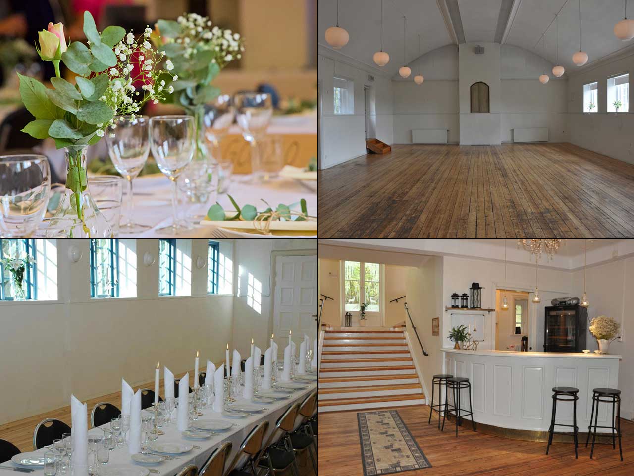 Järlahuset festlokal i Nacka - Collage