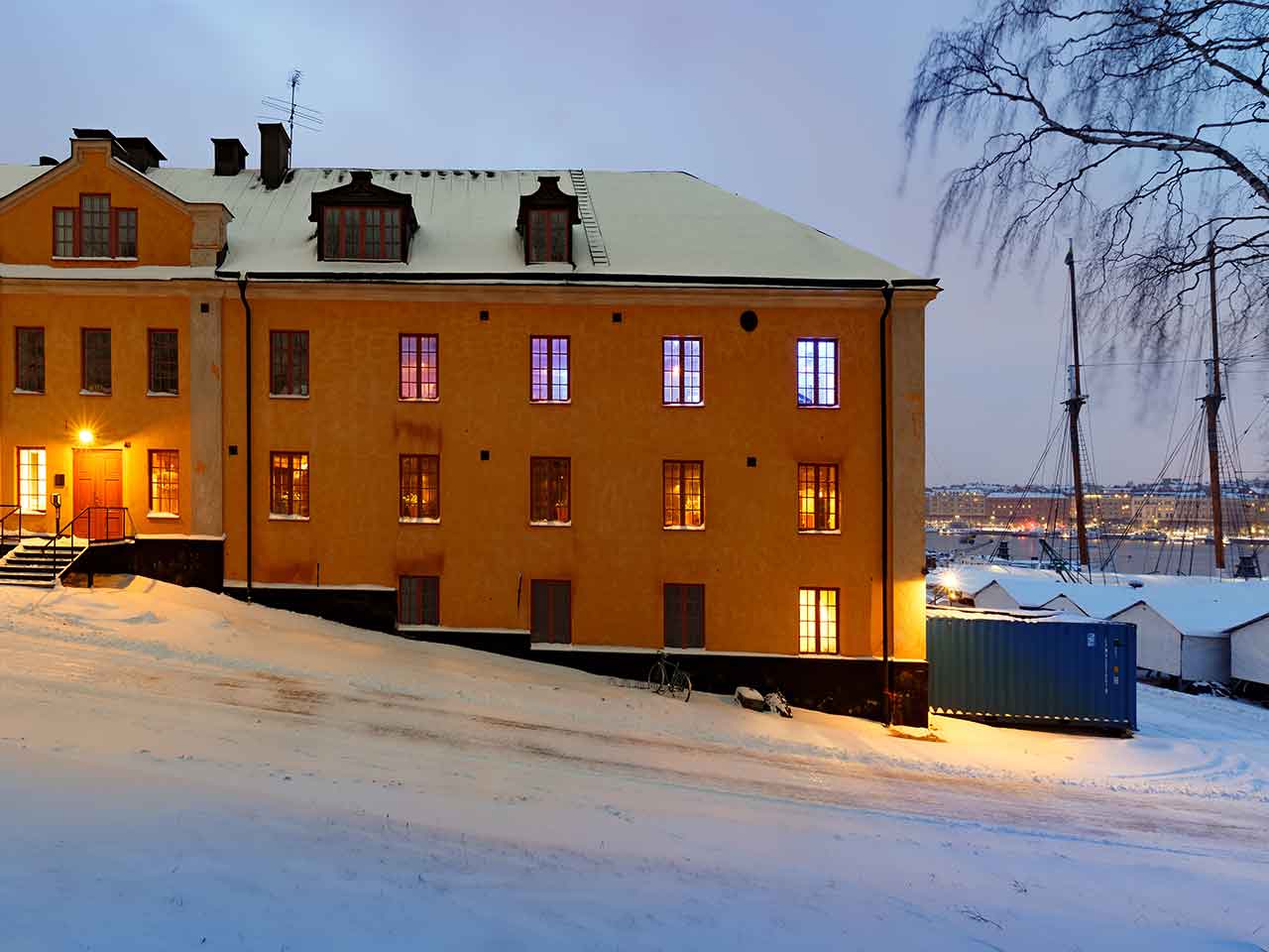Segelsalen .- uteplats på Skeppsholmen